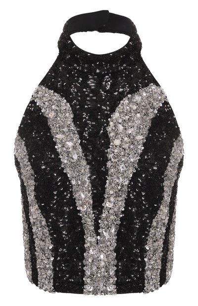 Женский топ с отделкой пайетками BALMAIN, арт. FF0AB505/PD22