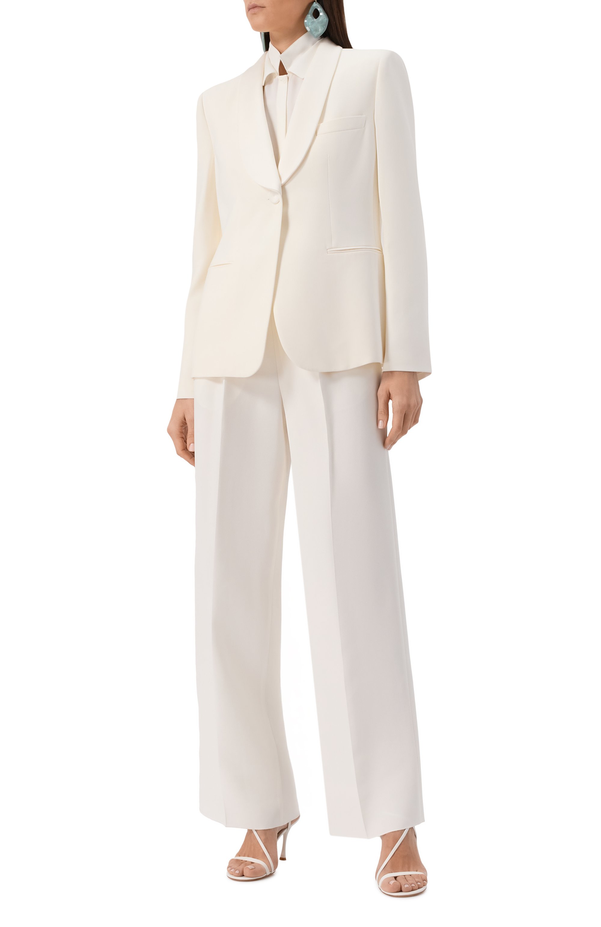 Шелковый жакет GIORGIO ARMANI белого цвета по цене 673000 руб., арт. 8CHAT002/T00EV_1, фото 2 Шелковый жакет GIORGIO ARMANI, арт. 8CHAT002/T00EV_1, фото 2