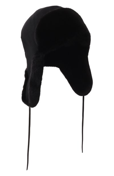 Мужская кашемировая шапка-ушанка бруклин с мехом норки FURLAND, арт. 0130910010075600044