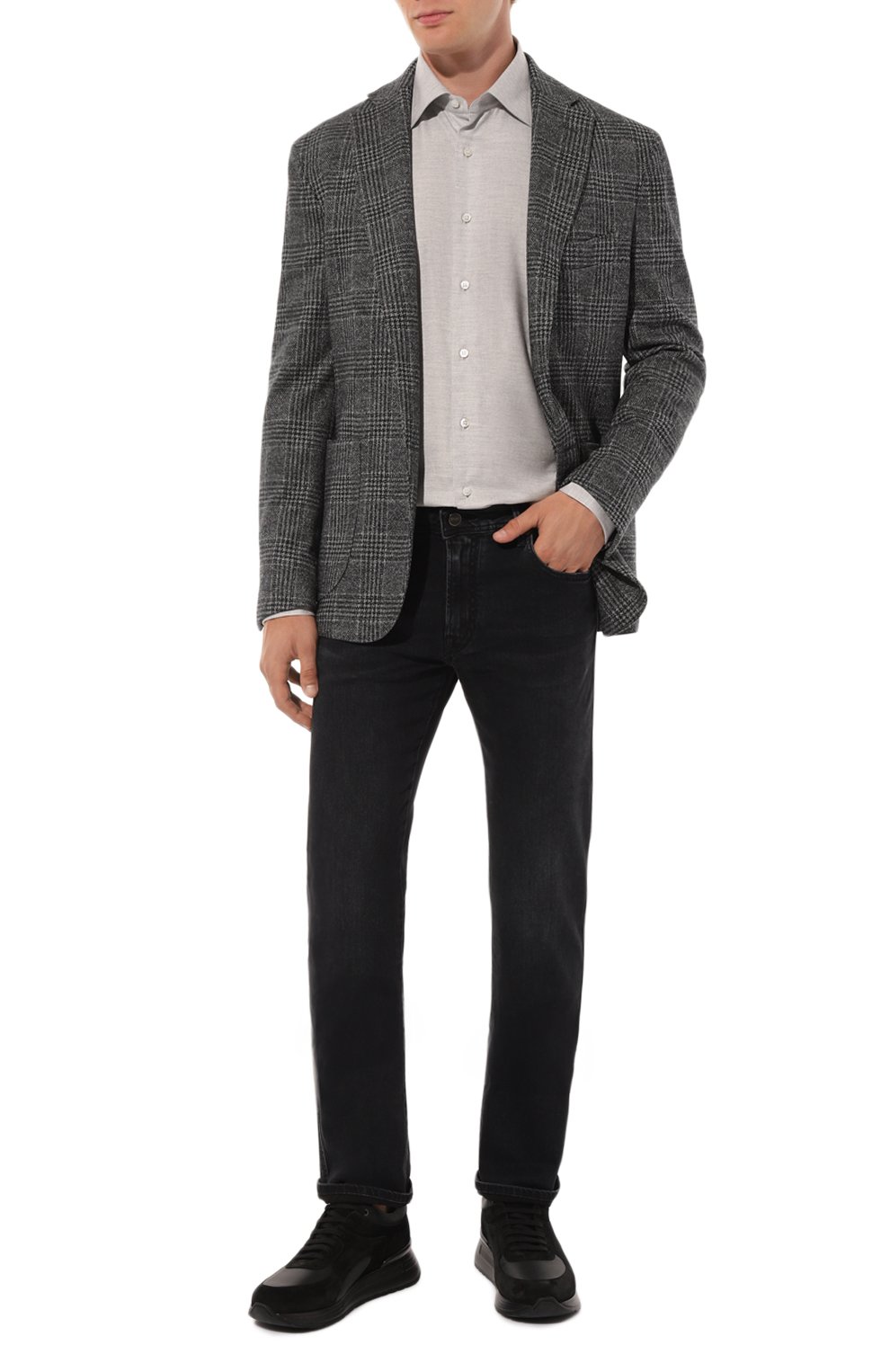 Кожаные кроссовки STEFANO RICCI черного цвета по цене 106500 руб., арт. US26EG6539/MRSDP, фото 2 Кожаные кроссовки STEFANO RICCI, арт. US26EG6539/MRSDP, фото 2