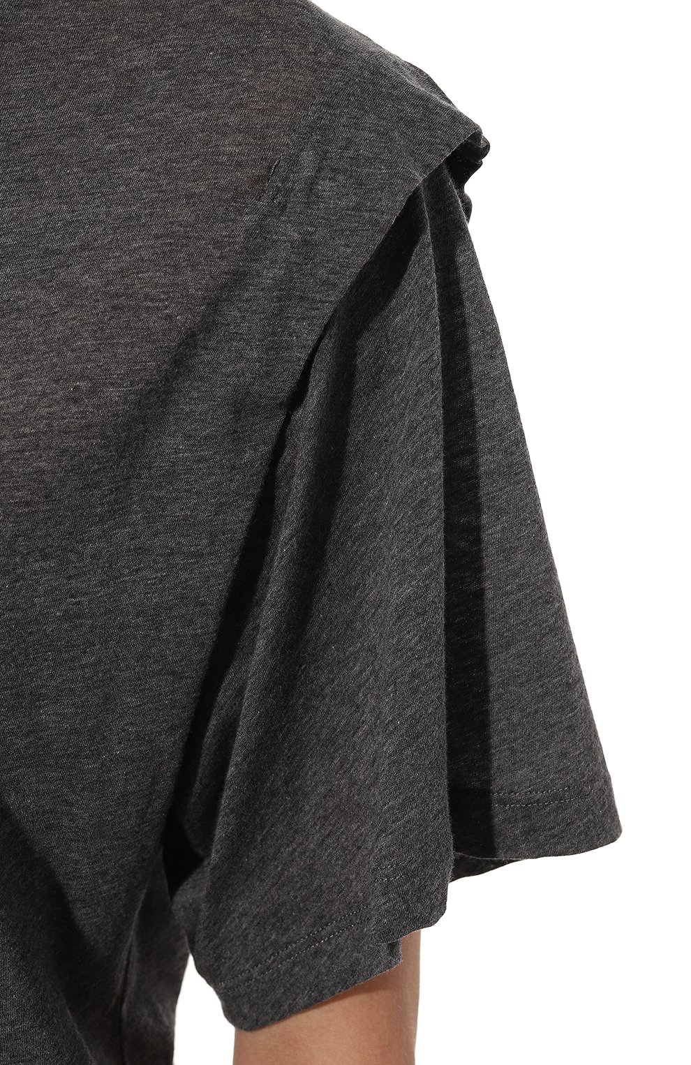 Хлопковая футболка IRO серого цвета по цене 18100 руб., арт. WP19F0RTUNA, фото 5 Хлопковая футболка IRO, арт. WP19F0RTUNA, фото 5