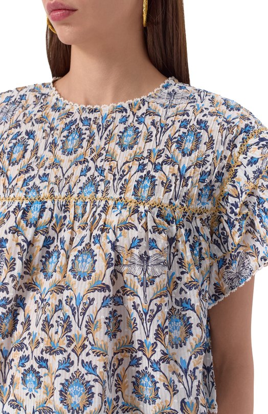 Хлопковый топ Poupette St Barth WHNS25C0 Разноцветный  WHNS25C0 Фото 5