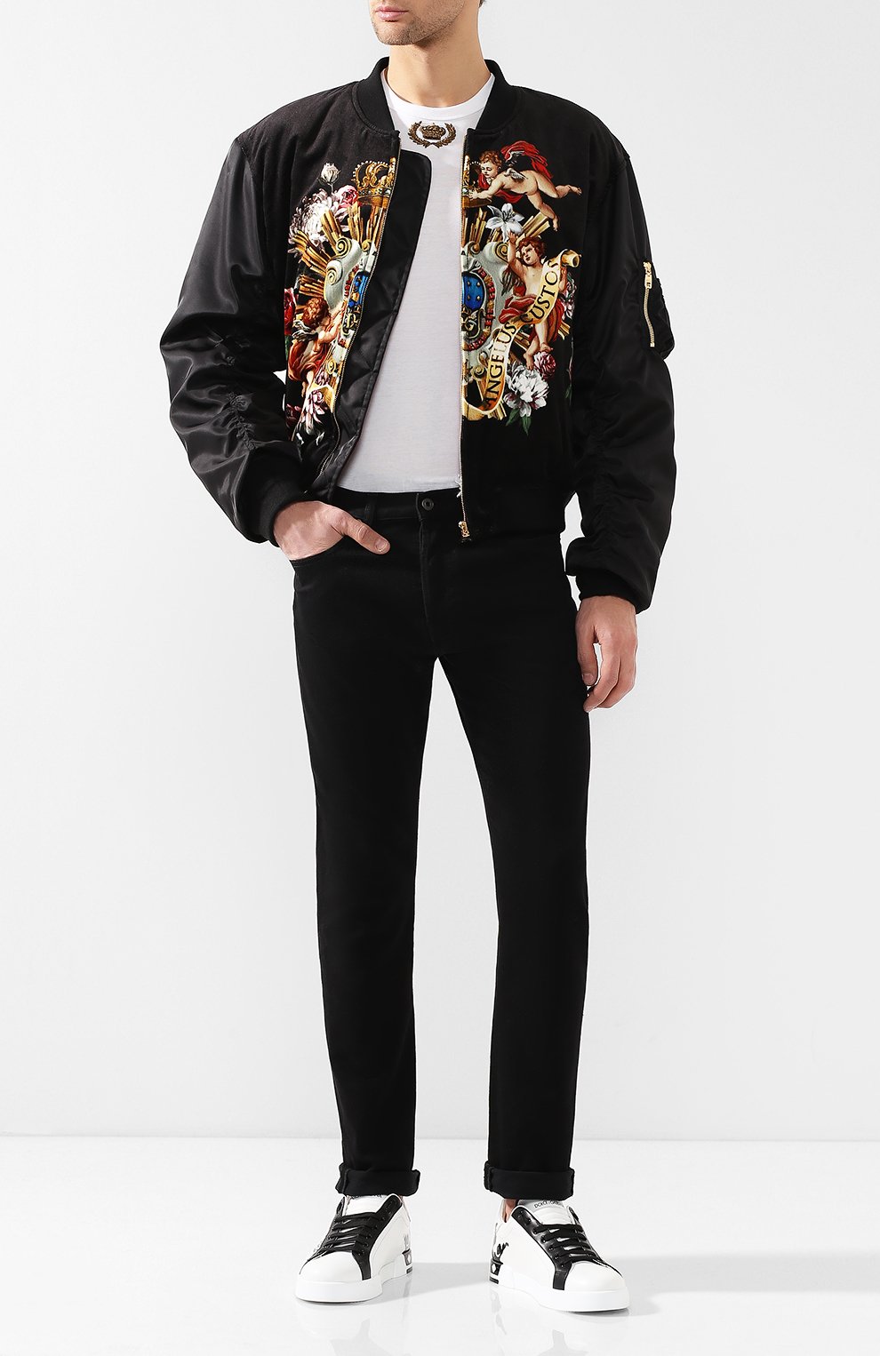 Хлопковая футболка с вышивкой DOLCE & GABBANA, арт. G8IV0Z/G7QJR, фото 2