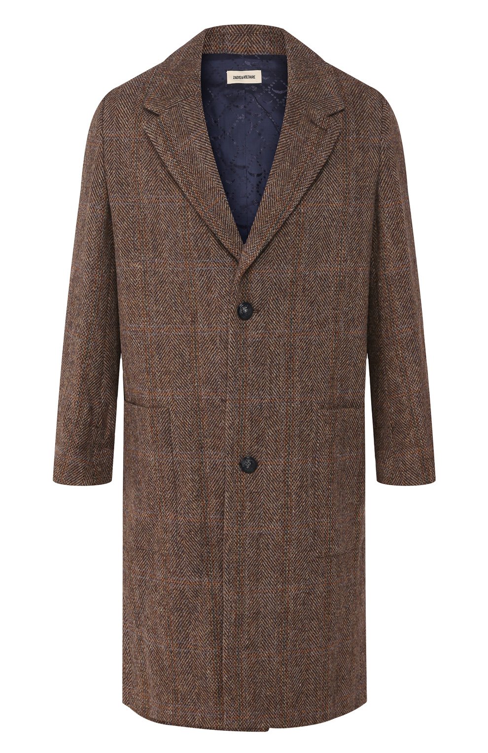 Шерстяное пальто ZADIG AND VOLTAIRE коричневого цвета по цене 53600 руб., арт. WHCL0606F, фото 1 Шерстяное пальто ZADIG AND VOLTAIRE, арт. WHCL0606F, фото 1