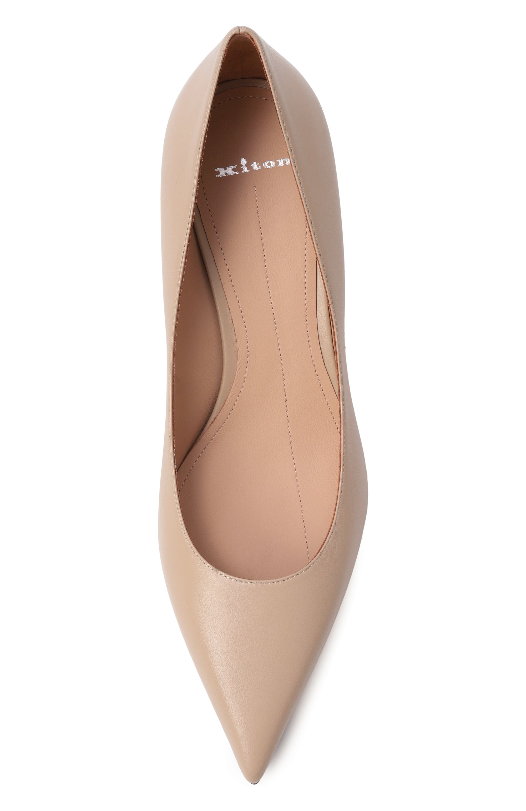 Кожаные туфли KITON светло-бежевого цвета по цене 114500 руб., арт. D61819K0524F31, фото 6 Кожаные туфли KITON, арт. D61819K0524F31, фото 6