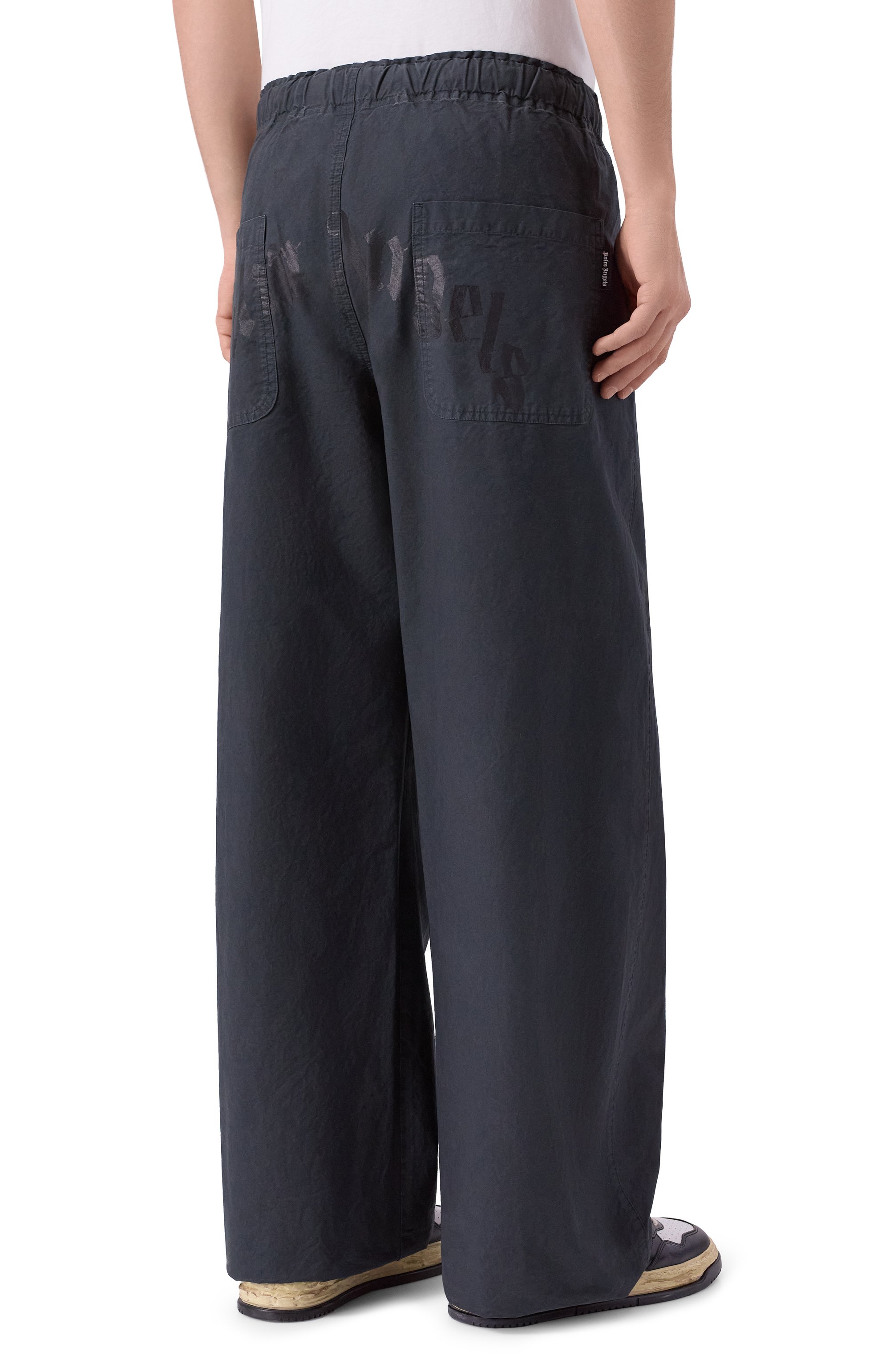 Хлопковые брюки PALM ANGELS, арт. PMCA117F25FAB001, фото 4