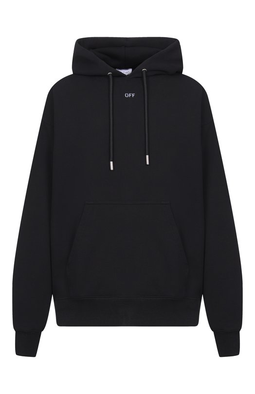 Хлопковое худи Off-White 0MBB085F25FLE00H Чёрный 0MBB085F25FLE00H