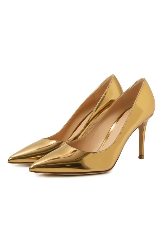 Кожаные туфли Gianvito 85 Gianvito Rossi G24580.85RIC.METMEK0 Золотой G24580.85RIC.METMEK0