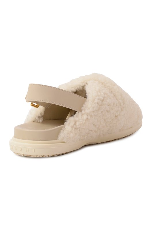Сандалии Fussbett из овчины Marni FBMS005801/P9093 Кремовый  FBMS005801/P9093 Фото 5