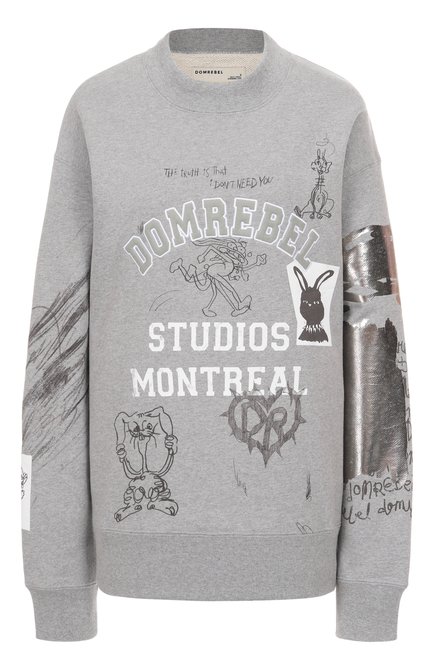 Женский хлопковый свитшот DOMREBEL, арт. C0LLEGE SWEATSHIRT