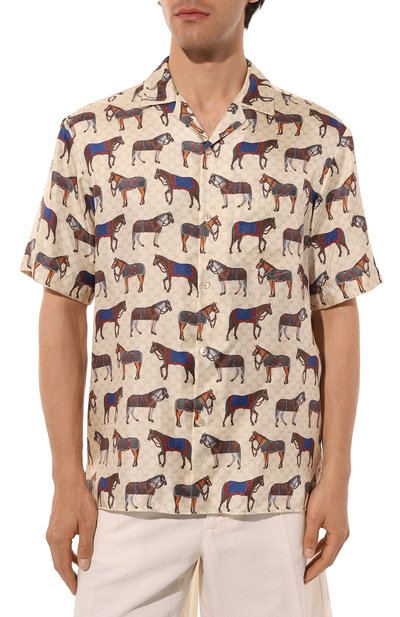 Шелковая рубашка GUCCI, арт. 770432/ZAPEG, фото 3