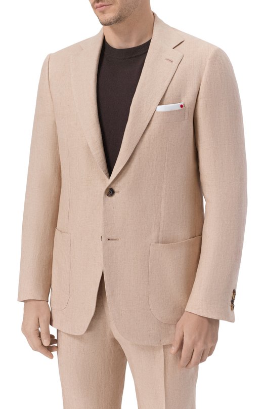 Льняной костюм Kiton UA81K0644G Бежевый  UA81K0644G Фото 2