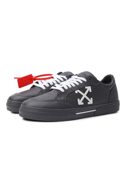 Мужские кожаные кеды vulcanized OFF-WHITE, арт. 0MIA293F25LEA001