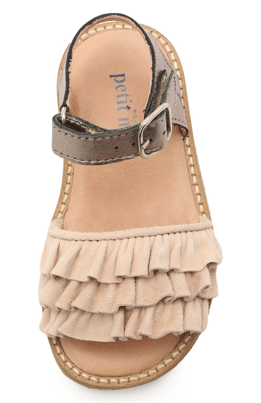 Кожаные босоножки PETIT NORD бежевого цвета по цене 10800 руб., арт. 2594/23-27, фото 4 Кожаные босоножки PETIT NORD, арт. 2594/23-27, фото 4