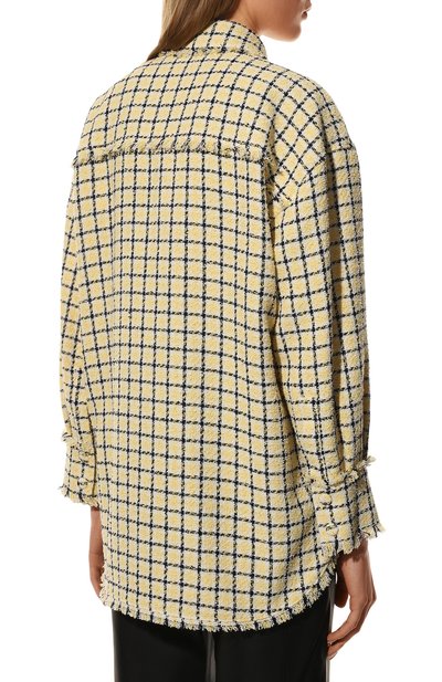 Рубашка MSGM светло-желтого цвета по цене 51900 руб., арт. 3241MDE17 227112, фото 4 Рубашка MSGM, арт. 3241MDE17 227112, фото 4