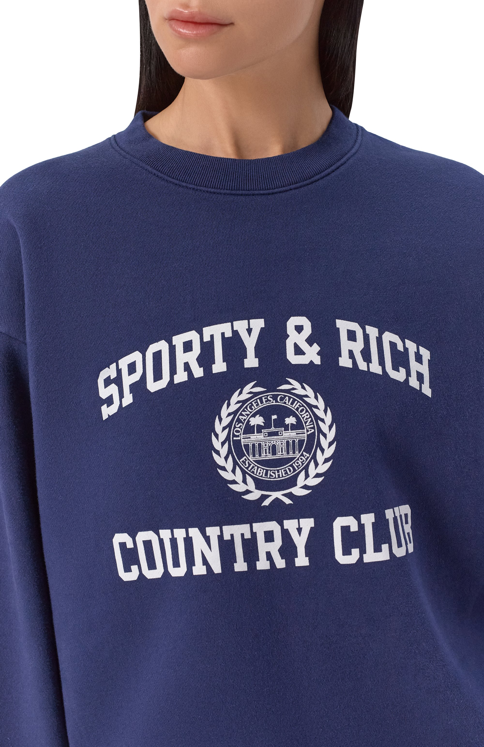 Хлопковый свитшот SPORTY AND RICH, арт. ST09876218BL106, фото 5