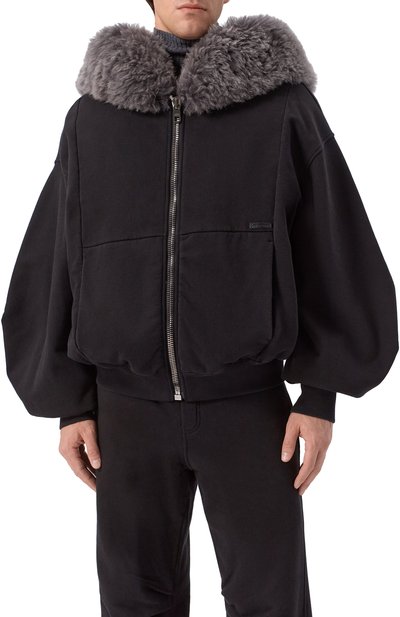 Хлопковый бомбер DOLCE & GABBANA черного цвета по цене 554000 руб., арт. G9BV0Z/G7PLD, фото 3 Хлопковый бомбер DOLCE & GABBANA, арт. G9BV0Z/G7PLD, фото 3