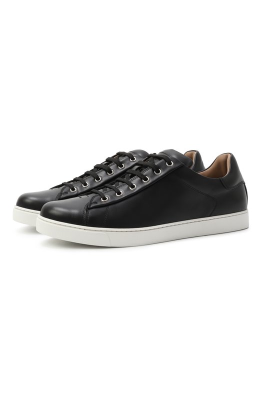 Кожаные кеды Low Top Gianvito Rossi S26340.M1WHT.CLNNER0 Чёрный S26340.M1WHT.CLNNER0