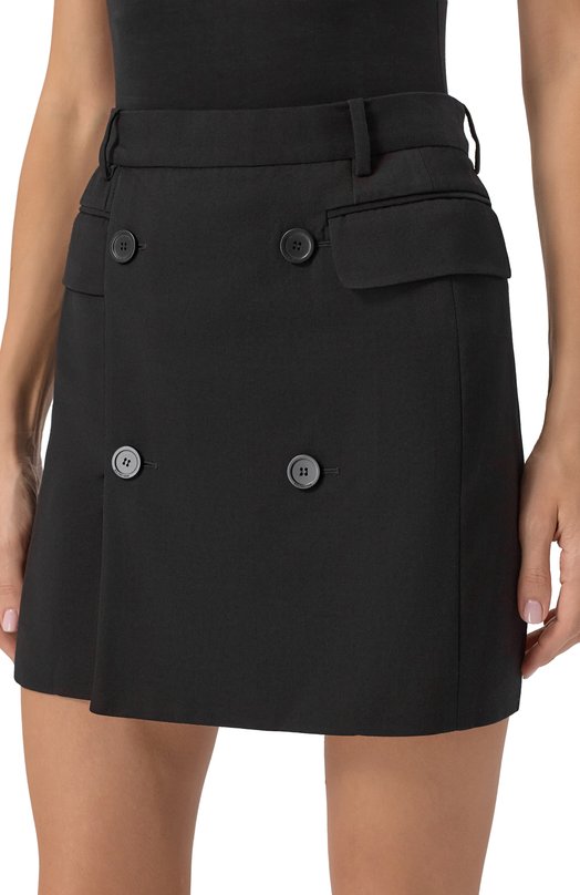 Юбка из вискозы и шерсти Balenciaga 838765/TRT01 Чёрный  838765/TRT01 Фото 5
