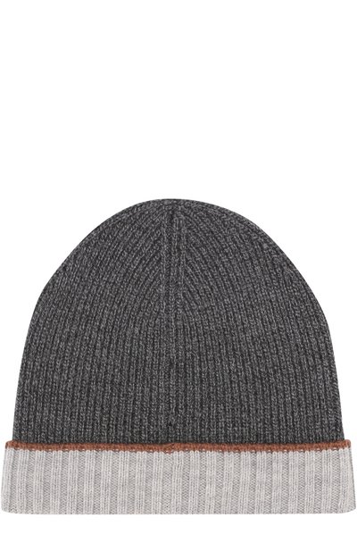 Шерстяная вязаная шапка с контрастным отворотом BOSS, арт. 50373850, фото 2