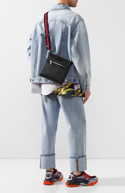 Кожаная сумка-планшет gg supreme GUCCI, арт. 523599/K5RLN, фото 2