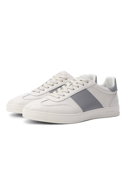 Кожаные кеды Kiton USSA396N01380 Белый USSA396N01380