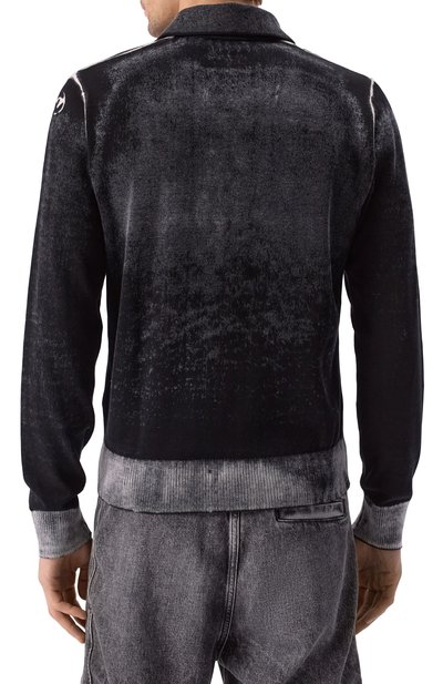 Хлопковое поло DIESEL черного цвета по цене 29950 руб., арт. A14849/0BEAR, фото 4 Хлопковое поло DIESEL, арт. A14849/0BEAR, фото 4