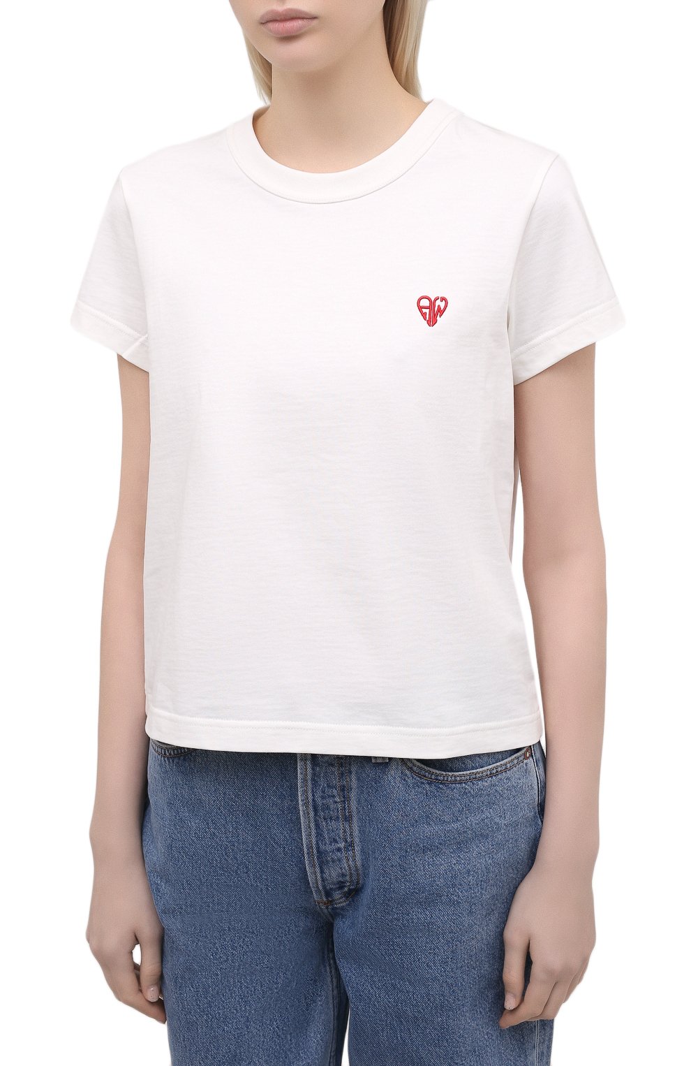 Хлопковая футболка ALEXANDER WANG белого цвета по цене 14350 руб., арт. 1CC2201392, фото 3 Хлопковая футболка ALEXANDER WANG, арт. 1CC2201392, фото 3
