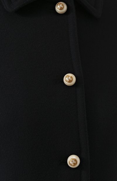 Шерстяное пальто с отложным воротником и жемчужными пуговицами GUCCI, арт. 410535/ZHW03, фото 5