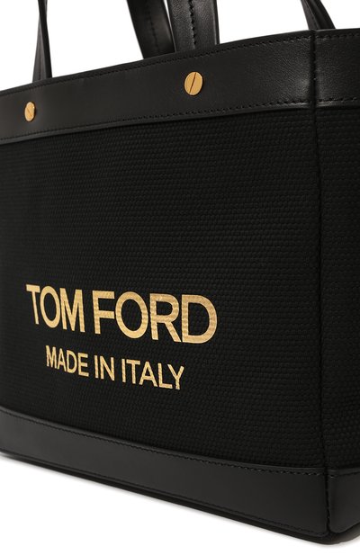 Сумка-шопер t-screw mini TOM FORD черного цвета по цене 108000 руб., арт. L1494T-ICN002, фото 3 Сумка-шопер t-screw mini TOM FORD, арт. L1494T-ICN002, фото 3