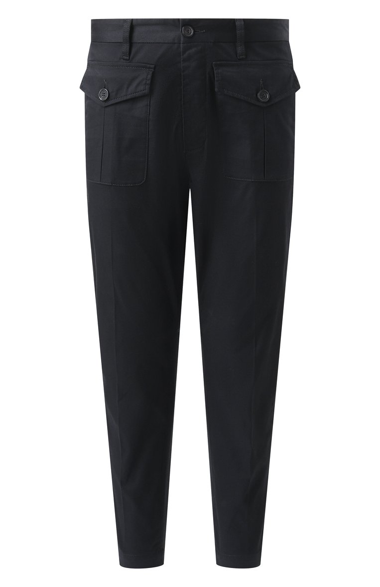 Мужские хлопковые брюки DSQUARED2 черного цвета, арт. S74KB0996/S39021 | Фото 1 (Драгоценные камни: Проставлено; Длина (брюки, джинсы): Стандартные; Материал сплава: Проставлено; Стили: Кэжуэл; Случай: Повседневный; Силуэт М (брюки): Чиносы; Материал внешний: Хлопок)