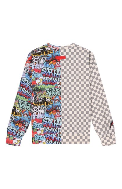 Хлопковый свитшот SPRAYGROUND, арт. SPY1409E/SPRAYGR0UND WRITERS SPLIT 0VER CREWNECK
