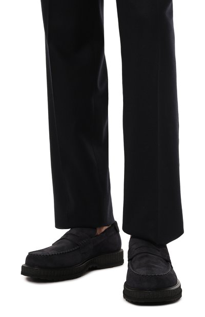 Замшевые пенни-лоферы KITON, арт. USSA211N0110802, фото 3