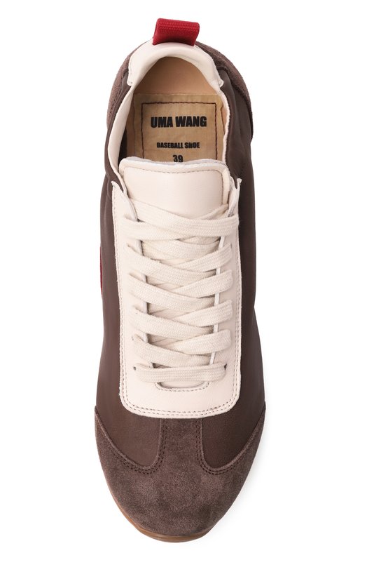 Кожаные кроссовки Uma Wang US9087 Коричневый  US9087 Фото 6