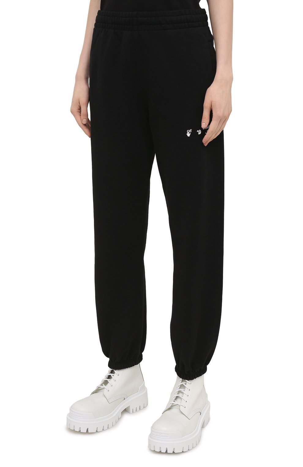 Хлопковые джоггеры OFF-WHITE, арт. 0WCH006S21JER001, фото 3