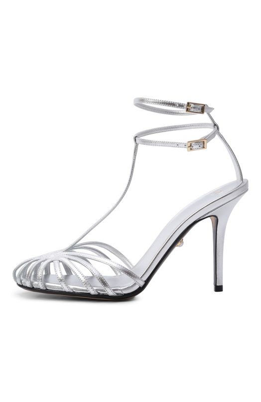 Кожаные босоножки Ally 95 Alevi Milano L26SC009.R.0795601/SHINE Серебряный  L26SC009.R.0795601/SHINE Фото 4