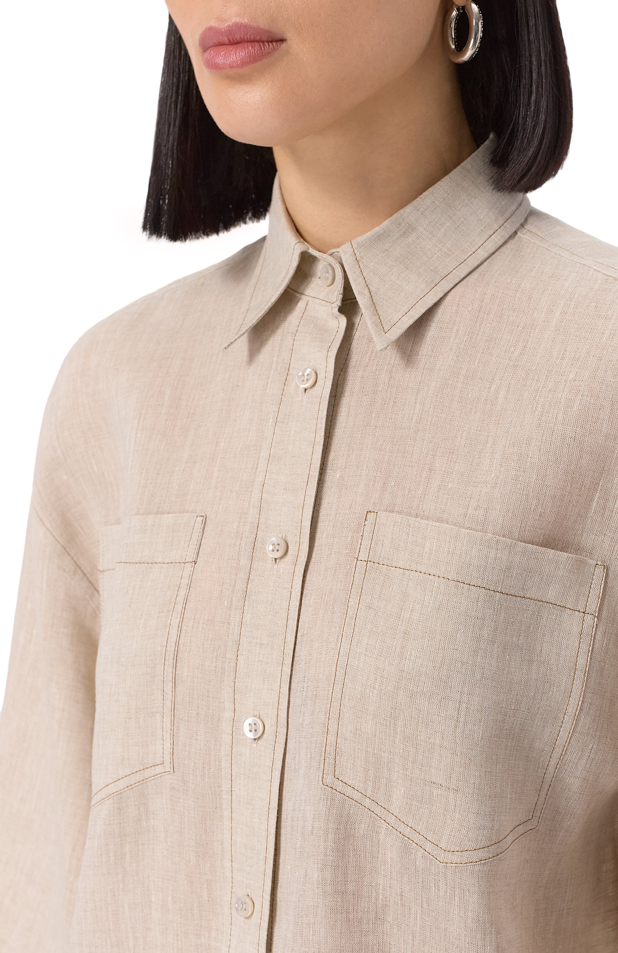 Льняная рубашка BRUNELLO CUCINELLI, арт. MM633RD646, фото 5