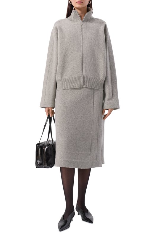 Кардиган из шерсти и хлопка Jil Sander J02HP0035/J14804 Серый  J02HP0035/J14804 Фото 2