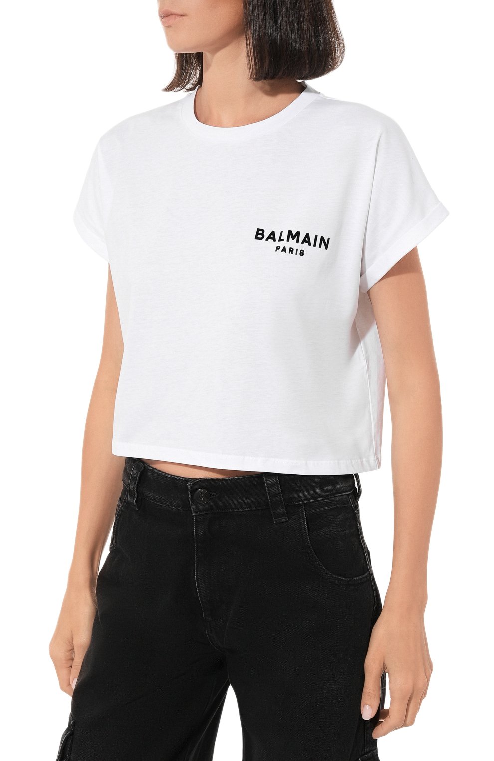 Хлопковая футболка BALMAIN, арт. AF1EE005BB01, фото 3
