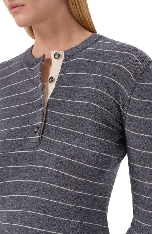 Шерстяной пуловер Nanushka ARIYAH Серый  ARIYAH Фото 5