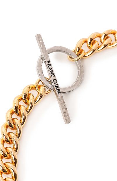 Колье FRAME CHAIN, арт. H00KY YELL0W AND WHITE G0LD, фото 4