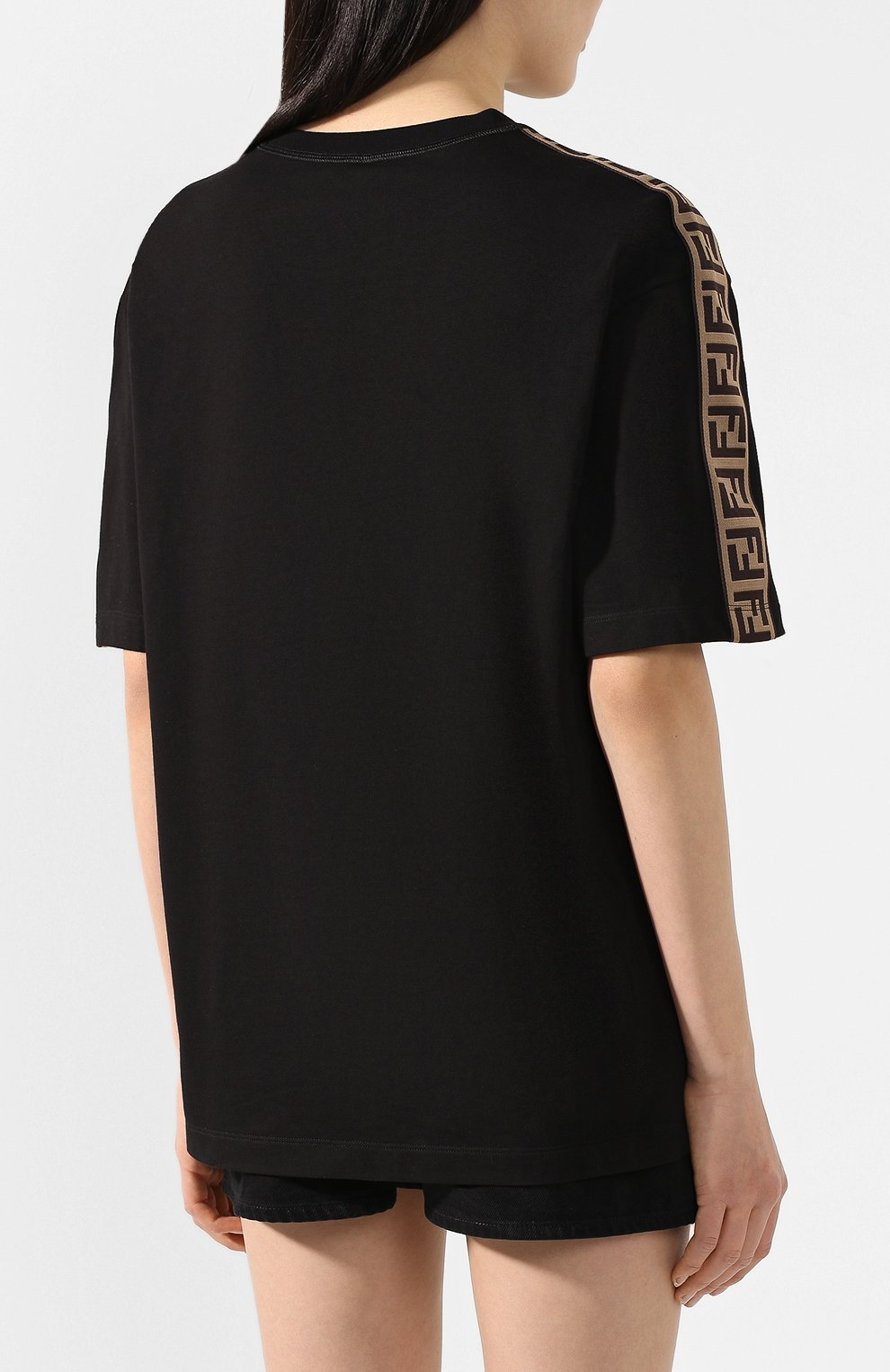 Хлопковая футболка FENDI, арт. FAF127 AB4E, фото 4