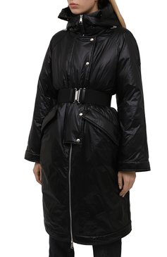 Женский пуховик fussa MONCLER черного цвета, арт. G2-094-1C000-05-M1206 | Фото 3 (Рукава: Длинные; Длина (верхняя одежда): До колена; Материал внешний: Синтетический материал; Кросс-КТ: Пуховик; Материал сплава: Проставлено; Стили: Спорт-шик; Материал подклада: Синтетический материал; Драгоценные камни: Проставлено; Материал утеплителя: Пух и перо)