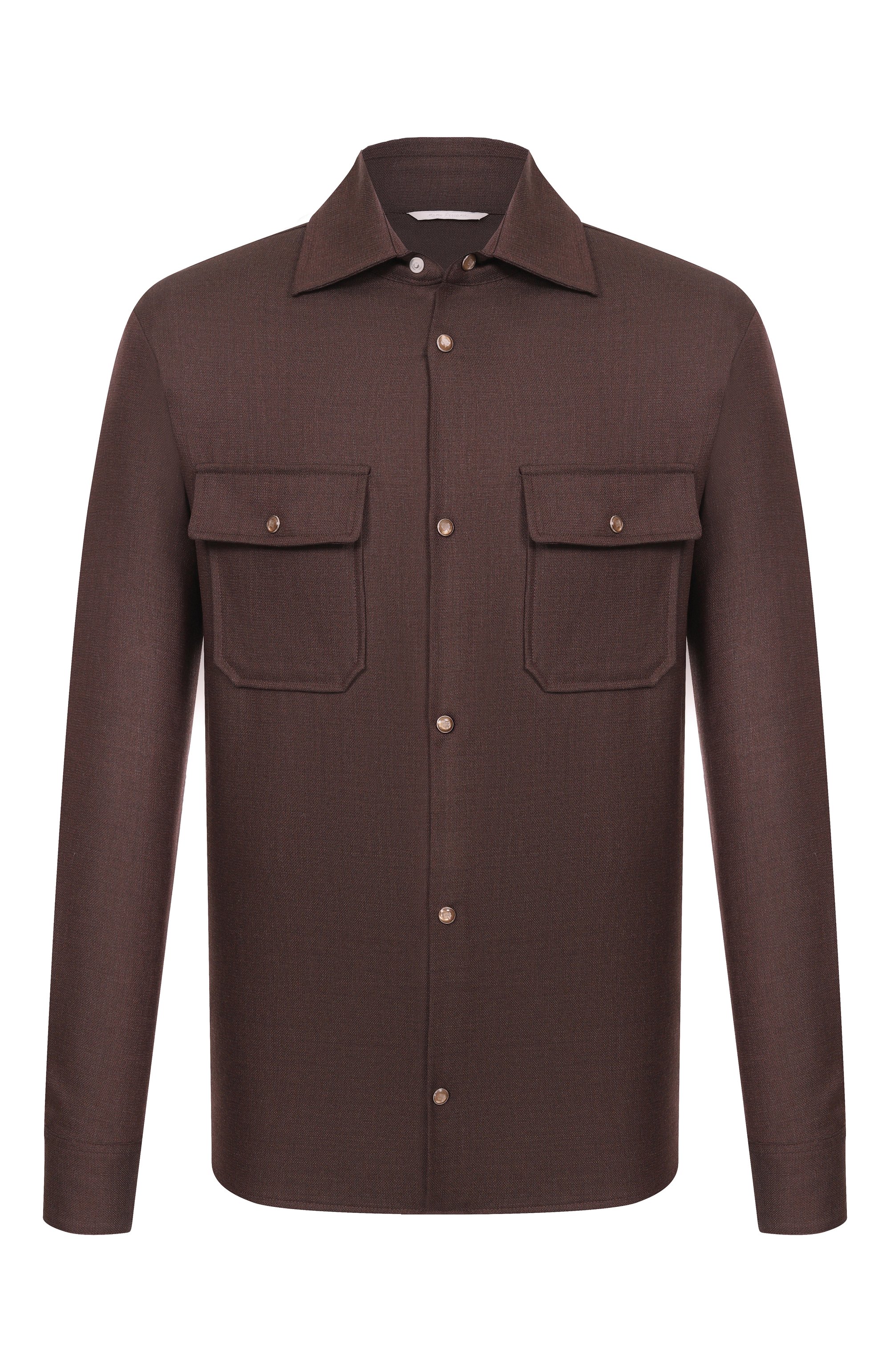 Шерстяная рубашка MARCO PESCAROLO темно-коричневого цвета по цене 97300 руб., арт. NEXT/5318_001, фото 1 Шерстяная рубашка MARCO PESCAROLO, арт. NEXT/5318_001, фото 1