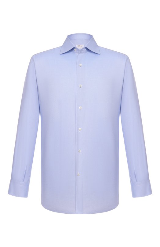 Хлопковая сорочка Brioni RCB10M/0A05Q Синий RCB10M/0A05Q