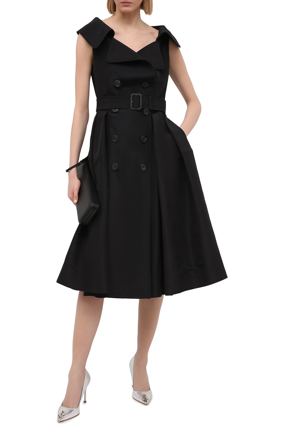 Шелковое платье ALEXANDER MCQUEEN, арт. 645518/QBAAR, фото 2