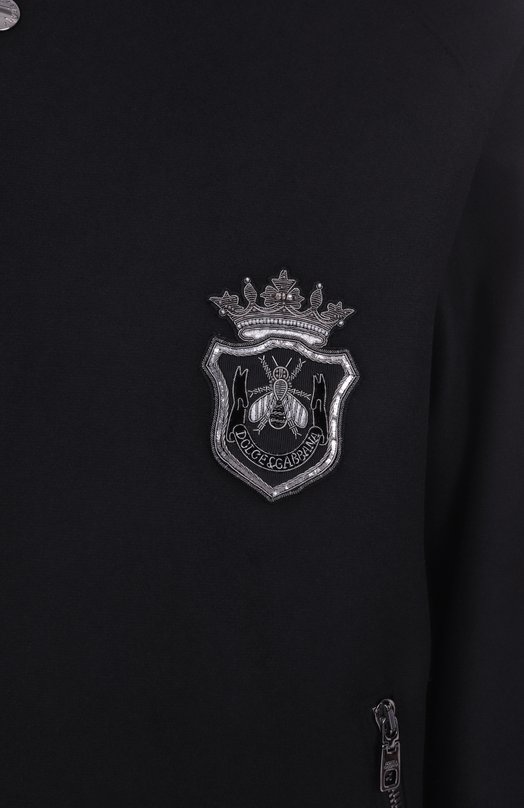 Шерстяной бомбер Dolce & Gabbana G9BIAZ/FU2RC Чёрный  G9BIAZ/FU2RC Фото 6