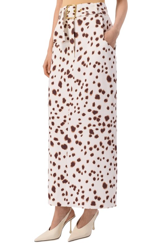 Юбка из вискозы ROWEN ROSE SKR_RR179_L_B/SABLE Белый  SKR_RR179_L_B/SABLE Фото 3