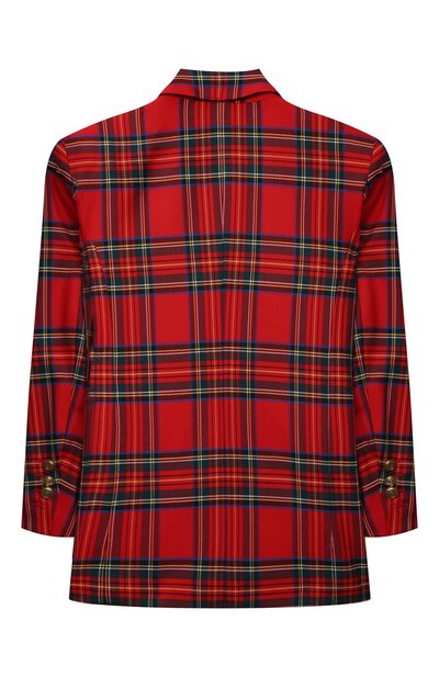 Двубортный жакет BALMAIN красного цвета по цене 150500 руб., арт. 6O2094, фото 2 Двубортный жакет BALMAIN, арт. 6O2094, фото 2