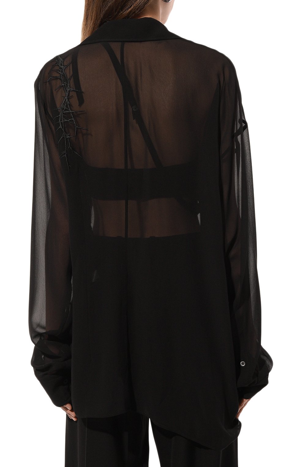 Шелковая блузка ANN DEMEULEMEESTER, арт. 2402-W-SH09-R-FA132-099, фото 4